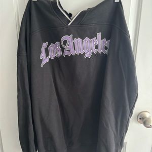 Black H & M Los Angeles V Neck Sweatshirt
